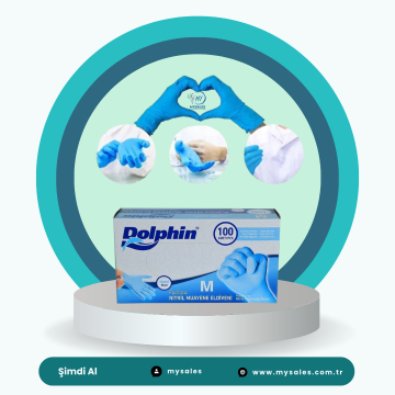 MAVİ NİTRİL MUAYENE ELDİVENİ PUDRASIZ M 