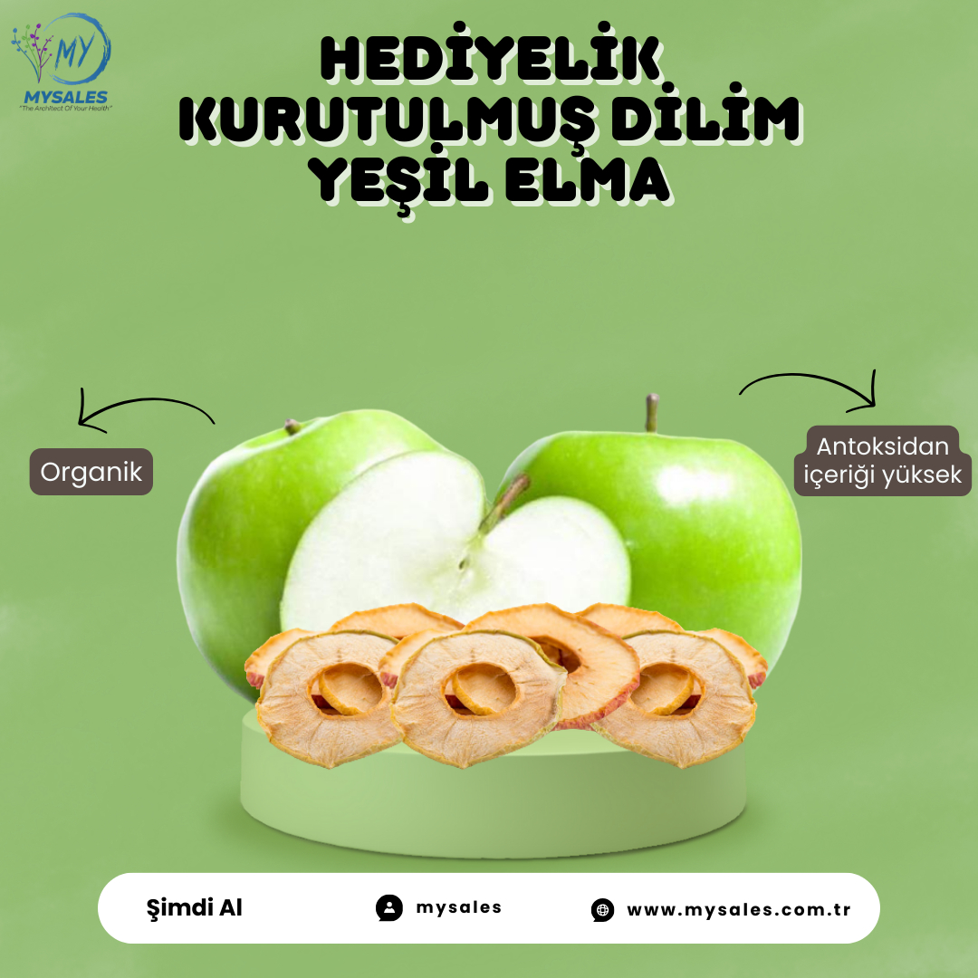 KURUTULMUŞ DİLİM YEŞİL ELMA