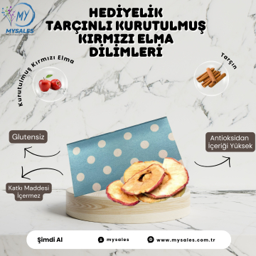 HEDİYELİK TARÇINLI KIRMIZI ELMA DİLİMLERİ 