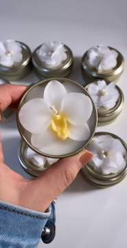 ORKİDE ÇİÇEĞİ ŞEKLİNDE MUM 