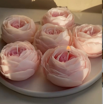 GÜL ŞEKLİNDE MUMLAR 