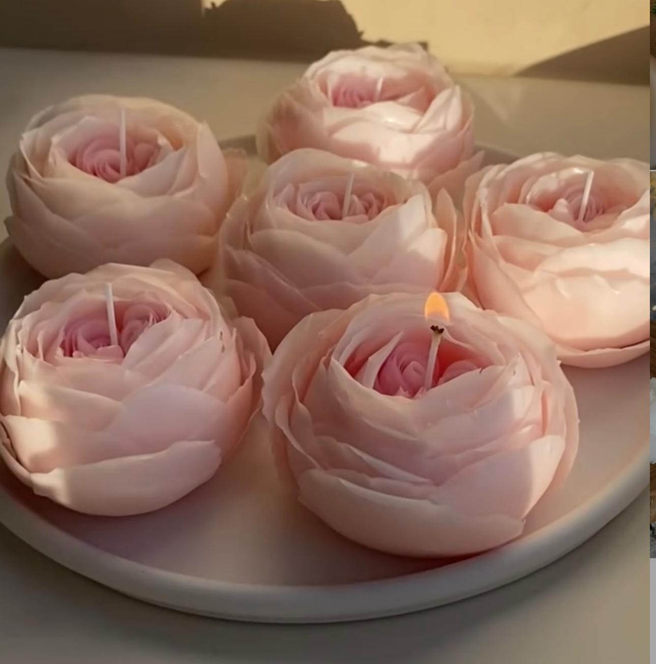 GÜL ŞEKLİNDE MUMLAR